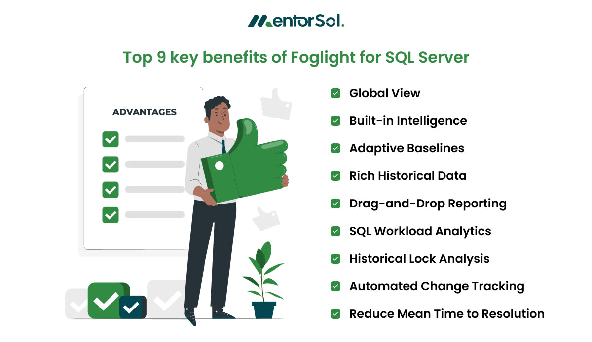 Top 9 key benefits of Foglight for SQL Server